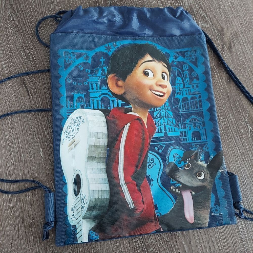 Disney Coco Kids Drawstring Bag Pixar Backpack for Children - Picture 3 of 4